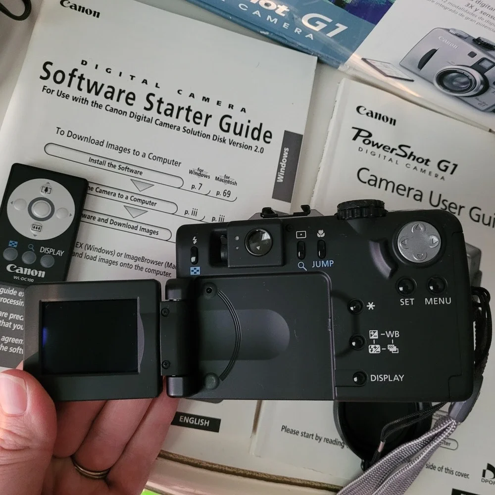 Vintage Canon PowerShot G1 Digital Camera Kit Complete Boxed Set Tested/ Working